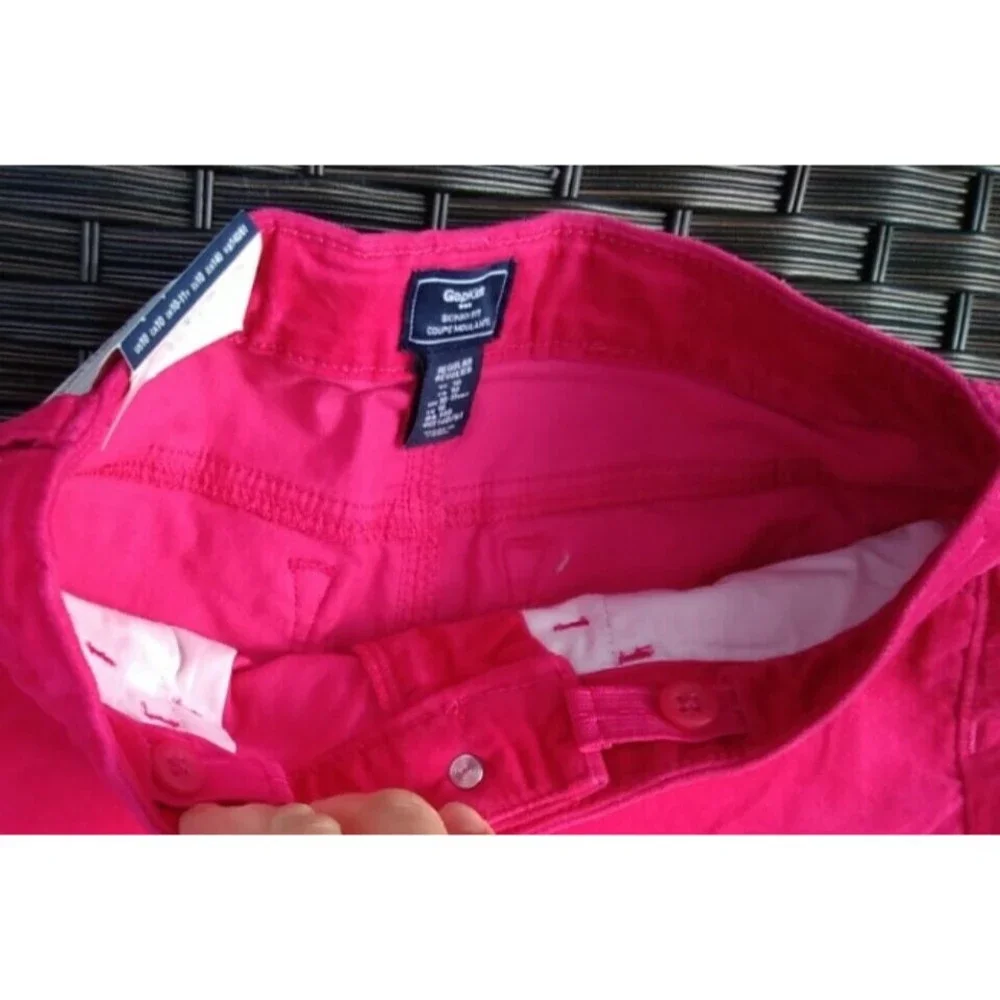 New Gap Girls pants skinny fit velvet pink 7 stretchy adjustable​ waist